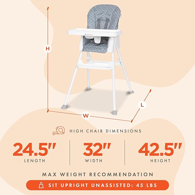 Baby Trend Adapt 4-in-1 High Chair to Toddler Chair, Retro Grey