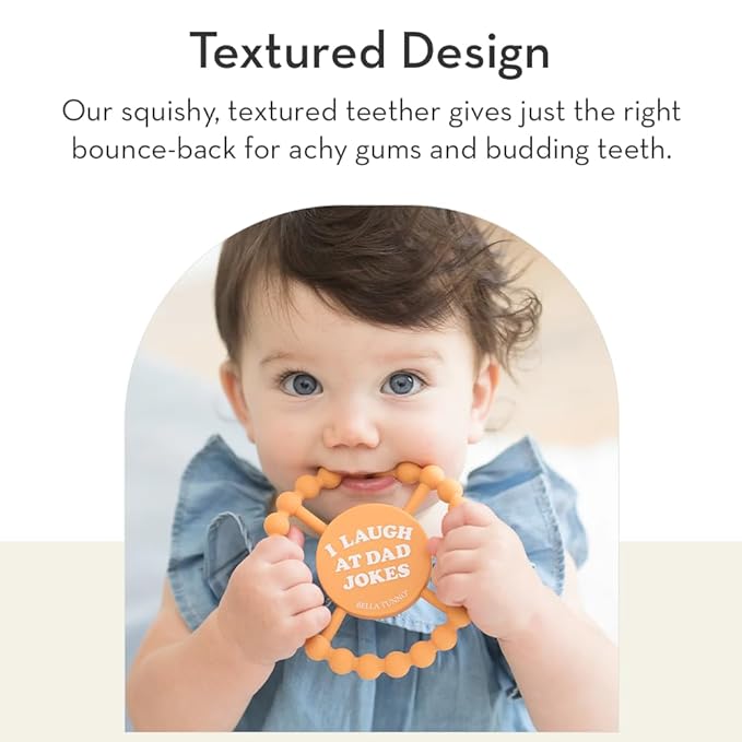 Baby Teether by Bella Tunno, Silicone Teethers for Babies 3-6 Months, 6-12 Months, Baby Toys, Pacifier, Teething Relief, Boys, Girls, I Love Mom