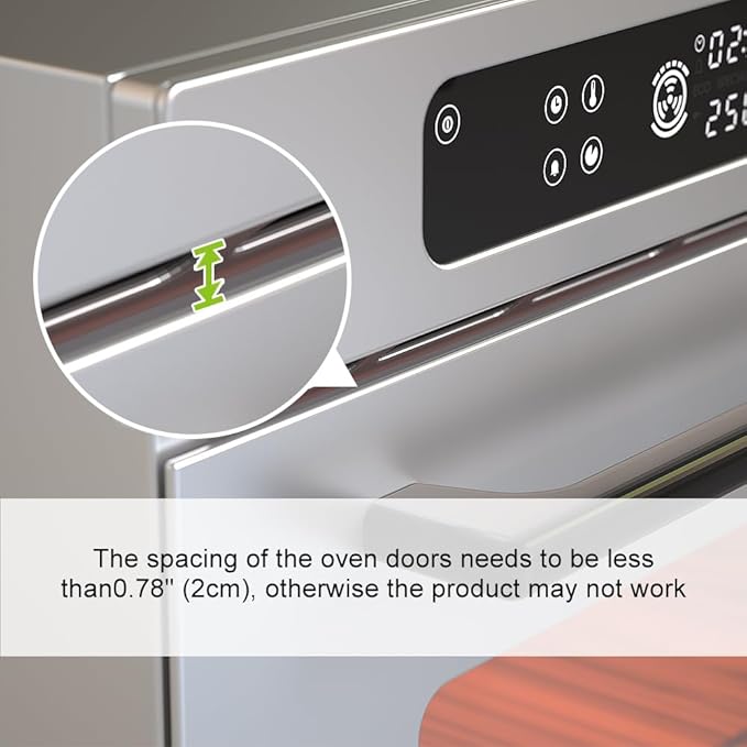 SAFELON 1 Pcs Baby Safety Oven Door Lock, Double Button Oven Lock for Kitchen Safety (White)