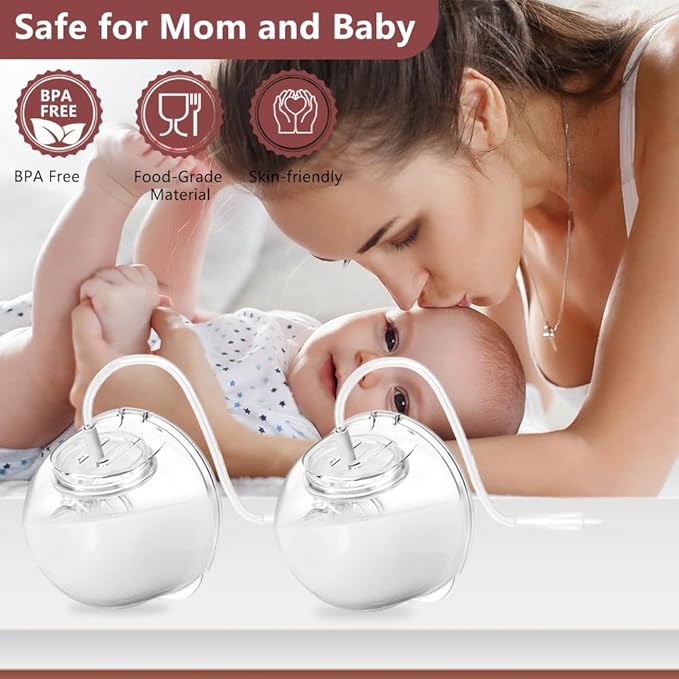 2 Pack CaraCups Wearable Milk Collection Sets and 10pcs Flange Inserts 13/15/17/19/21 * 2pc for Spectra S1 S2 9 Plus and SG, Fit for Spectra/Medela/Lansinoh 24mm Wearable Breast Pump Collection Cup