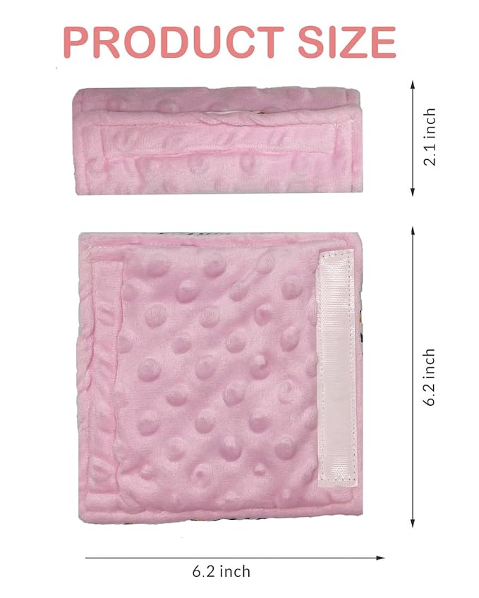 Baby Car Seat Neck Cover, Car Seat Strap Cover, Seat Belt Cushions Pads, Shoulder Strap Protectors, Reversible Pram Harness Covers in Minky, Baby Neck Pad Protector