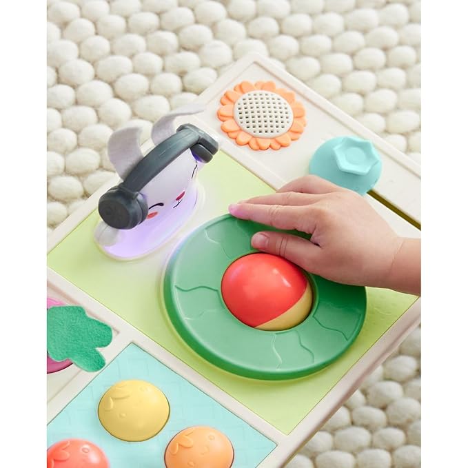 Skip Hop Baby Musical DJ Set Toy with Lights, Songs, Sound Effects, and Soft Textures, Farmstand Let The Beet Drop DJ Set