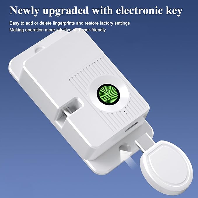 Fingerprint Child Proof Door Lock, Refrigerator Lock with Fingerprint & Door Locks for Kids safety, for Door Lock, Fridge Lock, Cabinet Locks and Window Locks, Strong Adhesive No Drilling