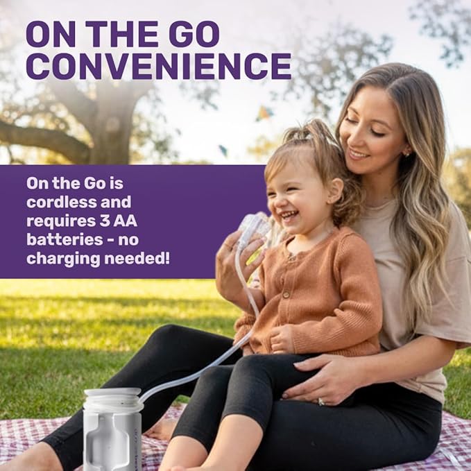 Dr. Noze Best NozeBot On The Go Nasal Aspirator - Pediatric ENT Designed Electric Nose Sucker for Babies and Toddlers, Portable and Easy to Clean, Battery Powered Relief for Mild Congestion