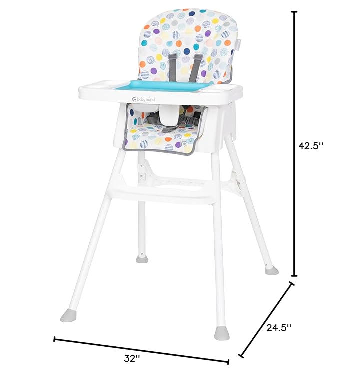 Baby Trend Adapt Plus 6-in-1 EZ Clean High Chair to Toddler Chair, Orbits White