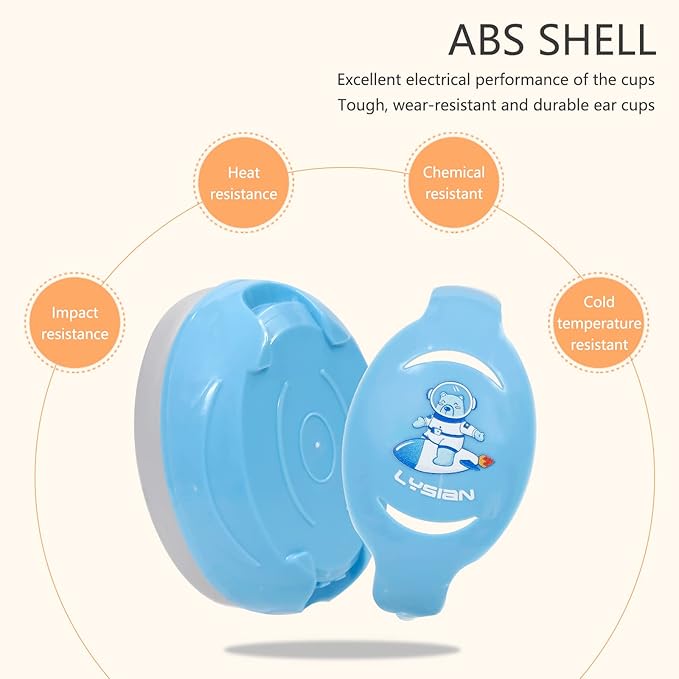 LYSIAN Baby Earmuffs – Noise Cancelling Headphones for Infants 0-3 Years, Soft Comfortable Ear Protection for Sleeping,Travel,Flights (Blue). Blocks Loud Sound for Peaceful Rest