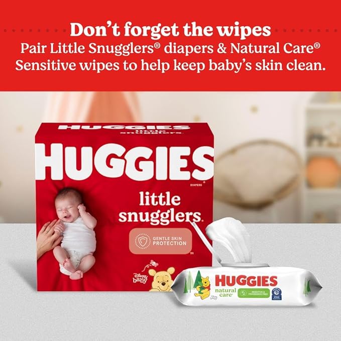 Huggies Size 4 Diapers, Little Snugglers Baby Diapers, Size 4 (22-37 lbs), 120 Count, Packaging May Vary