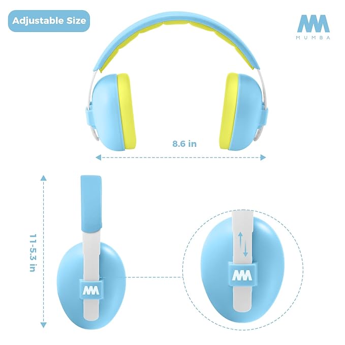 Mumba Baby Ear Protection Noise Cancelling Headphones for Babies and Toddlers Baby Earmuffs - Ages 3-24+ Months