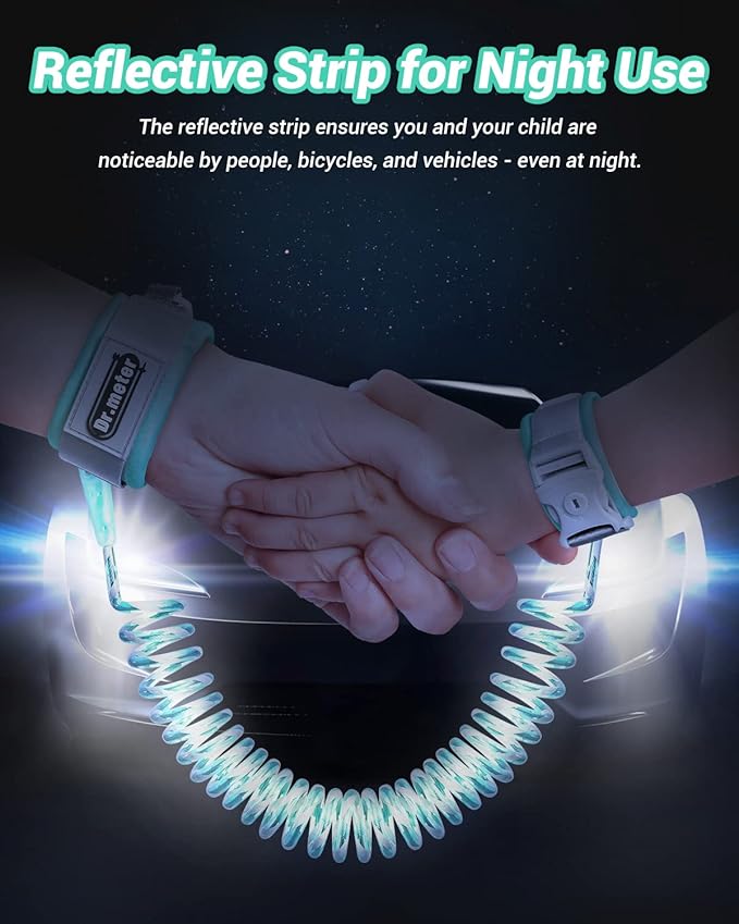 Anti Lost Wrist Link, 2 Pack Toddler Safety Leash with Key Lock, Reflective Child Walking Harness - Dual 8.2ft Length Kids Leash for Supermarket Mall Airport Park Zoo Crowded Places