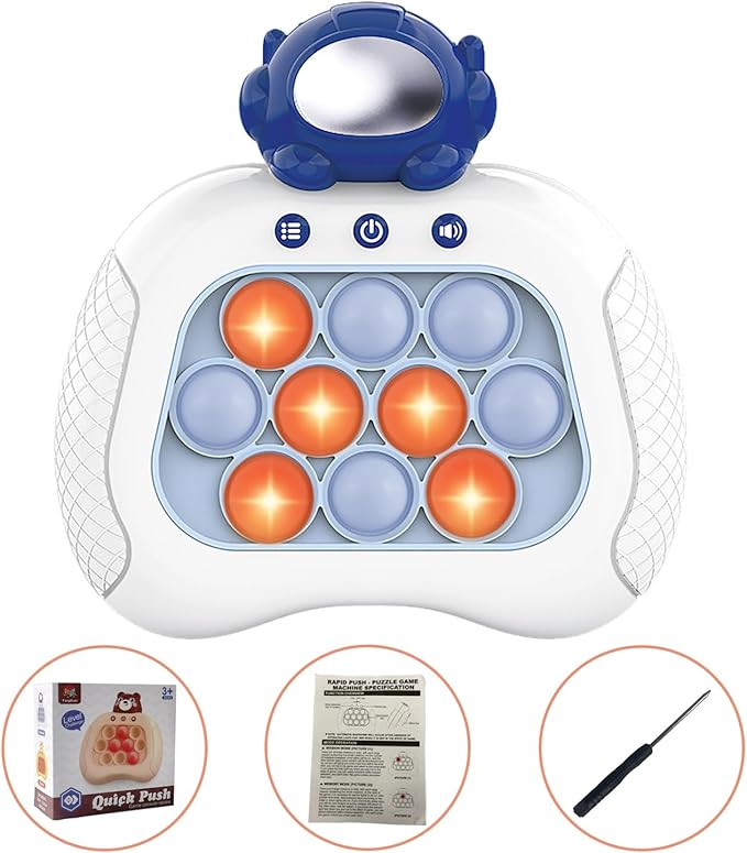 Pop The Target! Handheld Speed Push Game Machine: A Fun Multiplayer Game for Family. Sensory Fidget Toy Christmas Toys Gifts for 6 7 8 9 10 11 12 Years Old Kids Road Trip Car Games Astronaut