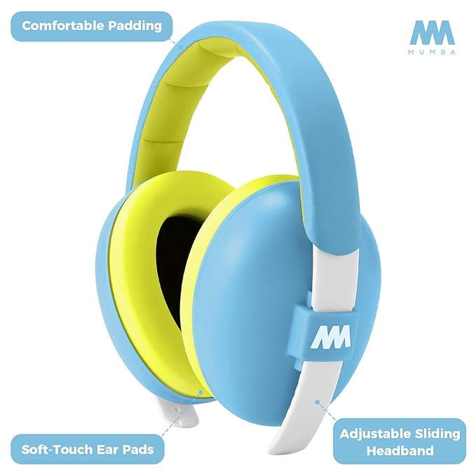Mumba Baby Ear Protection Noise Cancelling Headphones for Babies and Toddlers Baby Earmuffs - Ages 3-24+ Months