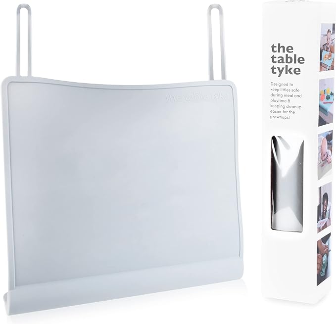The Table Tyke Table Tyke Placemat XL Silicone Baby Placemat with Teething Edge Bumper - Waterproof Toddler Table Mat for Eating, BPA Free, Dishwasher Safe (Sage Green)