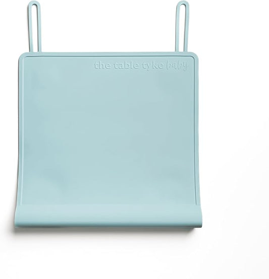 The Table Tyke Silicone Placemat with Table Edge Bumper for Baby Toddler Suction Cup Safety Mat (Sky Blue)