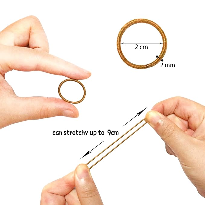 200PCS Small Hair Ties,No Crease Baby Hair Ties,Elastic Hair Ponytail Holder Hair Accessories for Baby Girls Infants Toddlers Kids,Neutral Color