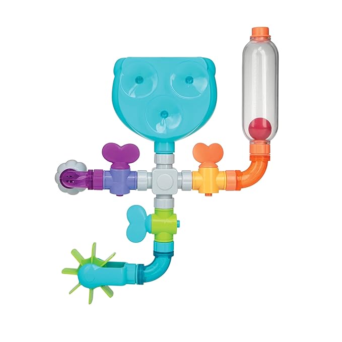 Nuby Wacky Waterworks Pipes Bath Toy - Baby Bathtub Toy with Interactive Features for Cognitive Development