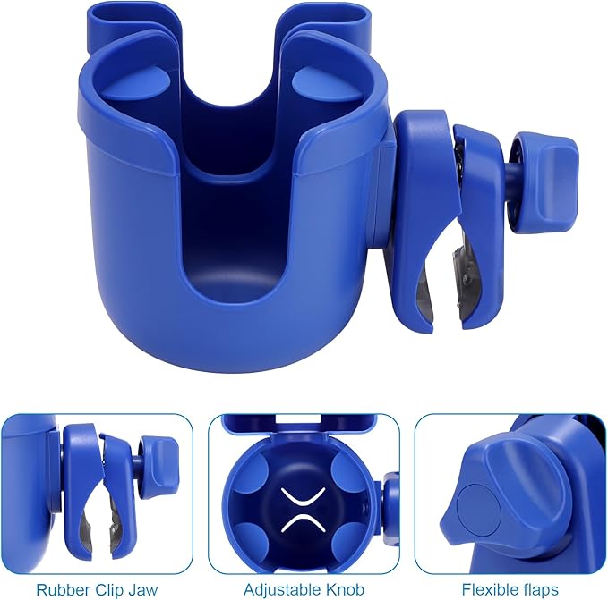 Accmor Stroller Cup Holder with Phone Holder, Bike Cup Holder, Universal Cup Holder for Uppababy Nuna Doona Strollers, 2-in-1 Cup Phone Holder for Stroller, Bike, Wheelchair, Walker, Scooter