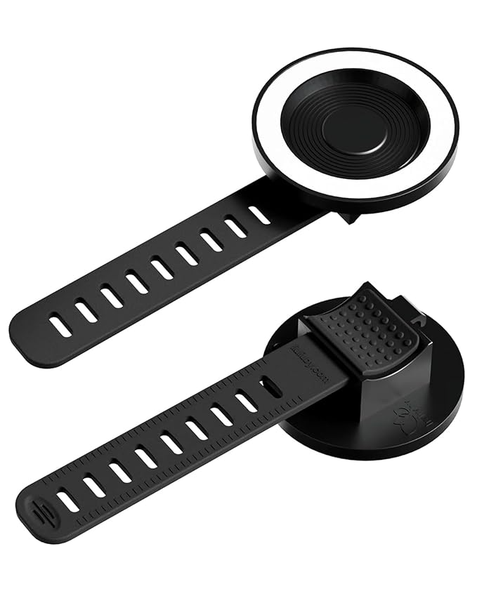 Magnetic Phone Holder for Stroller, Shopping Cart & Golf Push Cart | Handlebar Phone Mount for MagSafe | Strap with Strong Magnet for Mag Safe | Stroller Accessories for Uppababy, Nuna, Bugaboo...