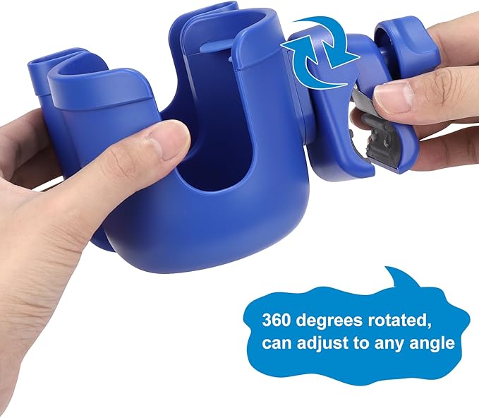 Accmor Stroller Cup Holder with Phone Holder, Bike Cup Holder, Universal Cup Holder for Uppababy Nuna Doona Strollers, 2-in-1 Cup Phone Holder for Stroller, Bike, Wheelchair, Walker, Scooter