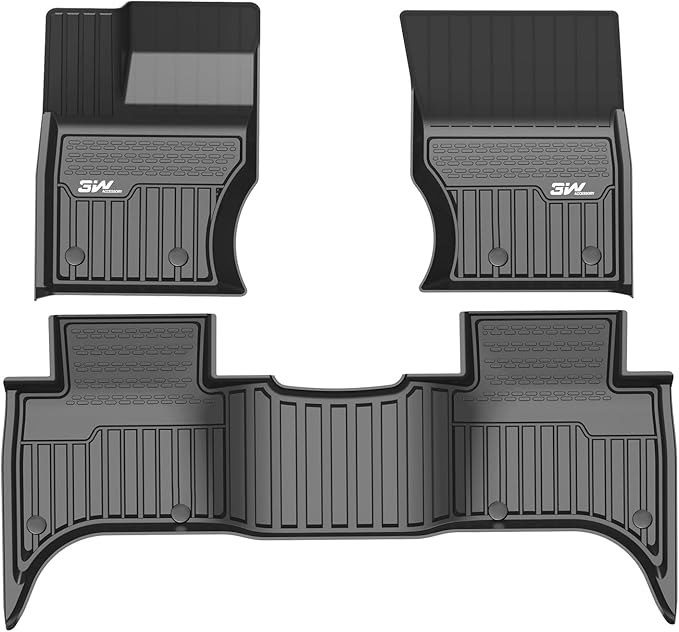 3W Floor Mats Fit Range Rover Sport 2014-2022(Not for Range/Land Rover Discovery Sport) TPE All Weather Custom Fit for Land Rover Sport 1st and 2nd Row Full Set Car Liners - Black