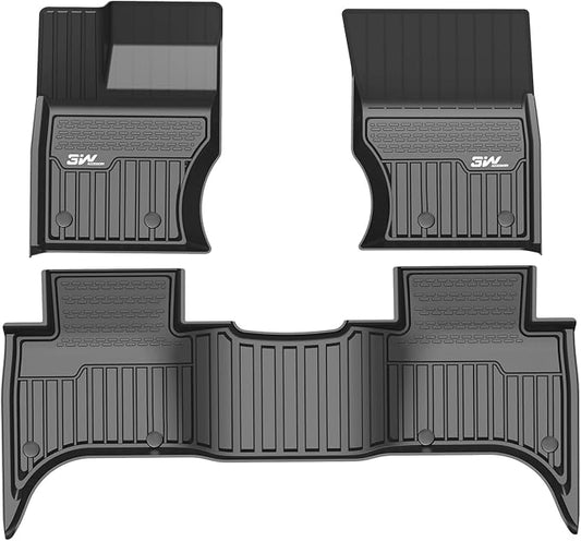 3W Floor Mats Fit Range Rover Sport 2014-2022(Not for Range/Land Rover Discovery Sport) TPE All Weather Custom Fit for Land Rover Sport 1st and 2nd Row Full Set Car Liners - Black