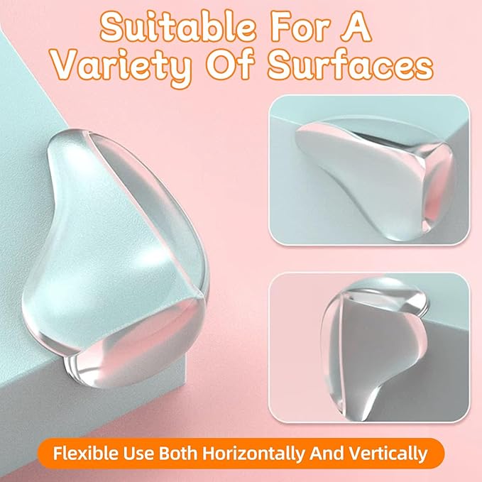 16 Pack Clear Corner Protectors for Furniture,Table Corner Protectors,Furniture Corner Guard & Edge Safety Bumpers for Table Edges & Sharp Corners(L Shape)