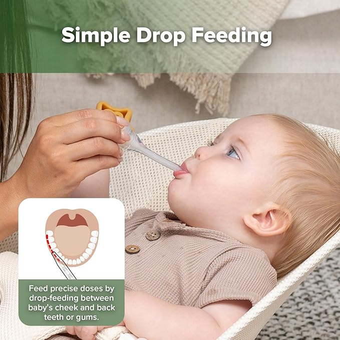 haakaa Baby Medicine Dispenser Set,Baby Essentials,Baby Medicine Syringe,Unique Silicone Ball Design,Medical-Grade Silicone,0 Months+