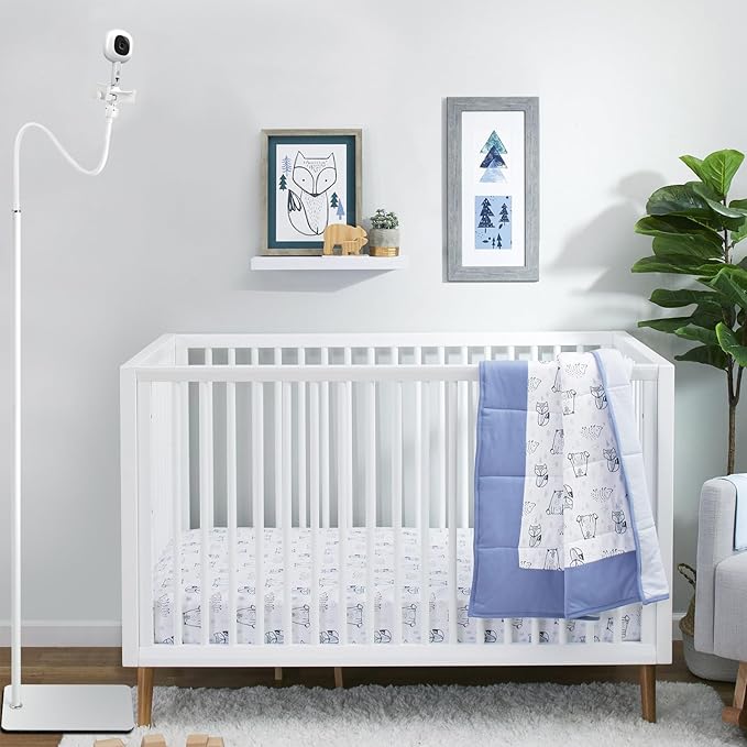 iTODOS Baby Monitor Floor Stand Holder Mount Compatible with Infant Optics DXR-8 Pro,Nanit Pro & Flex Stand,VTech VM819/VM901,Owlet,HelloBaby,Momcozy,eufy,Motorola Camera,Keep Baby Away from Touching