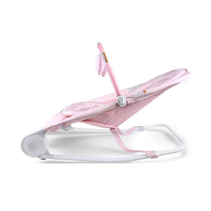 Summer Infant 2-in-1 Bouncer & Rocker Duo (Pink) Convenient and Portable Rocker and Bouncer for Babies Includes Soft Toys and Soothing Vibrations