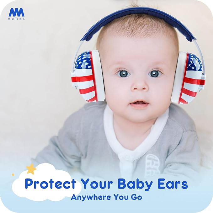 Mumba Baby Ear Protection Noise Cancelling HeadPhones for Babies and Toddlers Baby Earmuffs - Ages 3-24+ Months