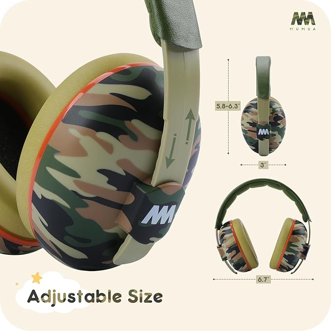 Mumba Baby Ear Protection Noise Cancelling HeadPhones for Babies and Toddlers Baby Earmuffs - Ages 3-24+ Months