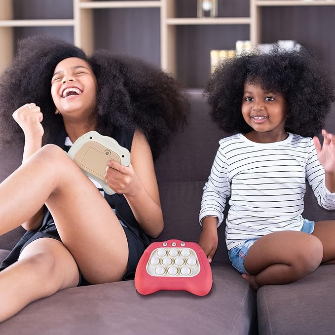 Pop The Target! Handheld Speed Push Game Machine: A Fun Multiplayer Game for Family. Sensory Fidget Toy Christmas Toys Gifts for 6 7 8 9 10 11 12 Years Old Kids Road Trip Car Games Kids Pink