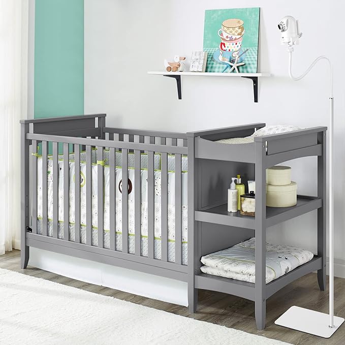 iTODOS Baby Monitor Floor Stand Holder Mount Compatible with Infant Optics DXR-8 Pro,Nanit Pro & Flex Stand,VTech VM819/VM901,Owlet,HelloBaby,Momcozy,eufy,Motorola Camera,Keep Baby Away from Touching