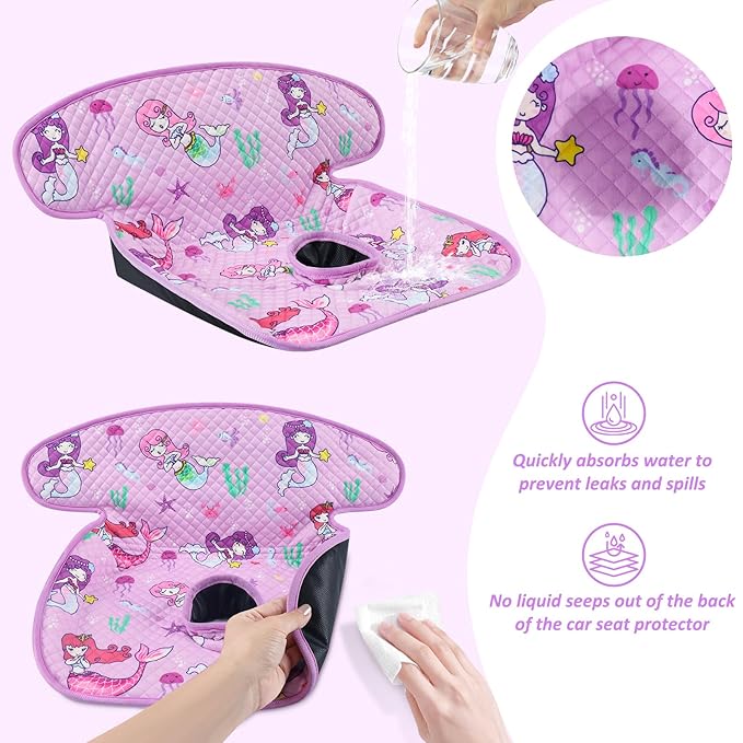 INFANZIA Dry Seat,Car Seat Protector Waterproof Carseat Liner Potty Training Toddlers, Baby and Infants, Piddle Pad for Carseats Strollers (Purple, 1 Pack)