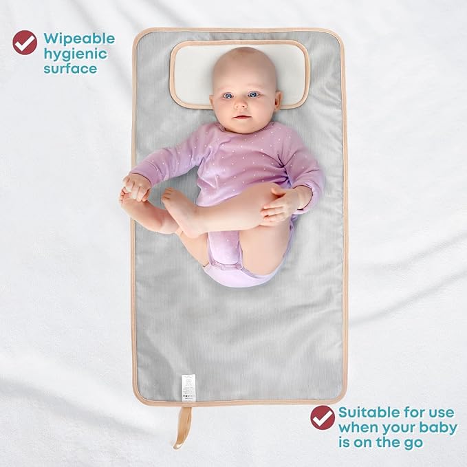 HAMUR HOME Portable Baby Changing Pad – Waterproof, Foldable & Lightweight Travel Mat – Soft & Machine Washable Diaper Changer – Compact & Durable(Halloween)
