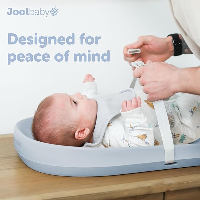 Jool Baby Waterproof Baby Changing Pad - Easy to Clean, Lightweight & Portable - Large Foam Cushion for Comfort (Blue)