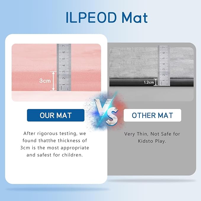 Baby Play Mat for Floor Tummy Time Mat Nursery Rug Muscle Mat Area Rug Playroom Rug Tatami Mat 4'11x3'28" Memory Foam 1.3" Thick Crawling Mat for Babies,Toddlers, Infants, Kids,Floor Mat(Pink)