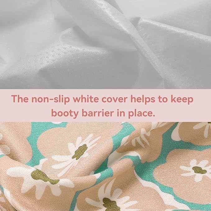 Booty Barrier - Highly Water-Resistant Washable Car Seat Cover for Post-Workout and Kids - Soft, Absorbent, Eco-Friendly Fabric Made from Recycled Water Bottles (Flower Power)