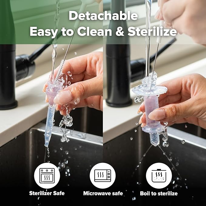 haakaa Baby Medicine Dispenser Set,Baby Essentials,Baby Medicine Syringe,Unique Silicone Ball Design,Medical-Grade Silicone,0 Months+