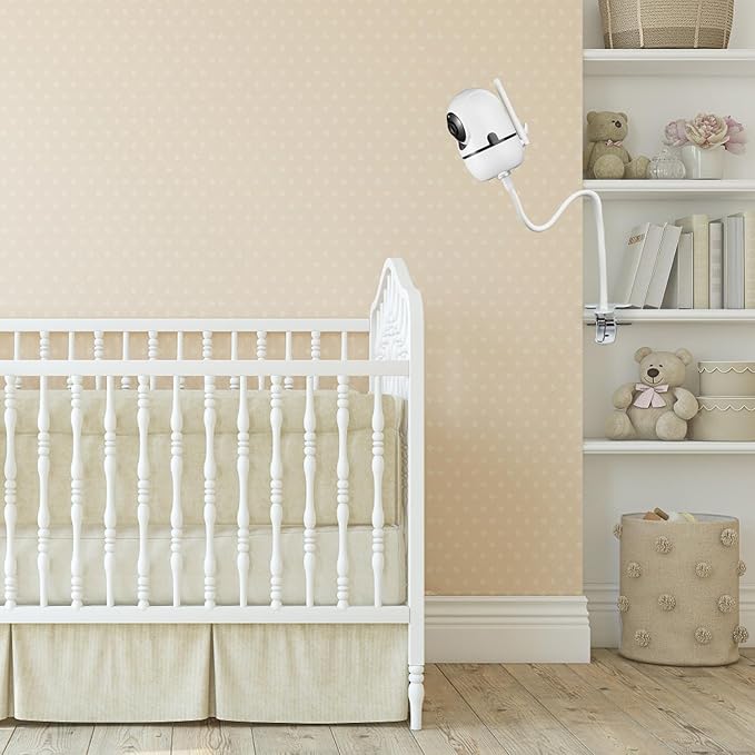 Flexible Baby Monitor Mount Compatible with HelloBaby HB65/HB40/HB6550/HB66/HB6339/HB6550 Pro, ANMEATE SM935E, Baby Camera Mount Without Tools or Wall Damage