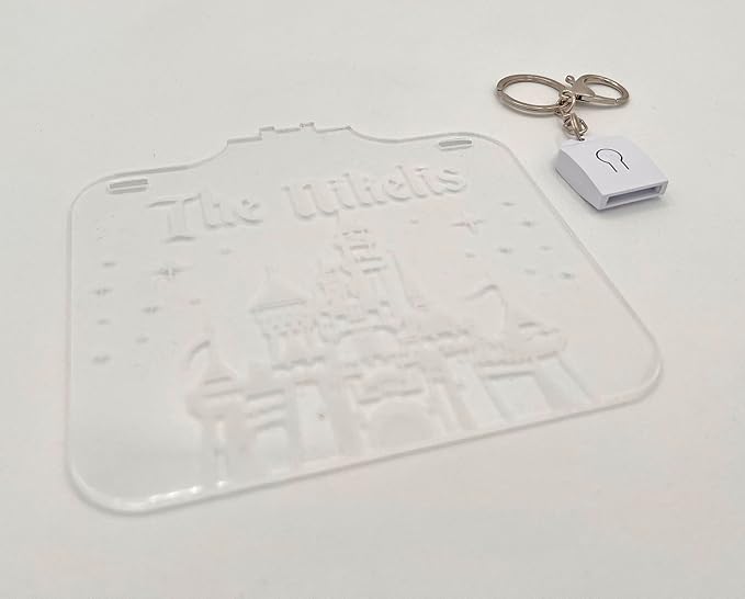 Personalized Night Light Stroller Name Tag, Mouse Ears Sign, Light up Family Stroller Sign for Theme Parks, Amusement Park Family Sign (Style 10)