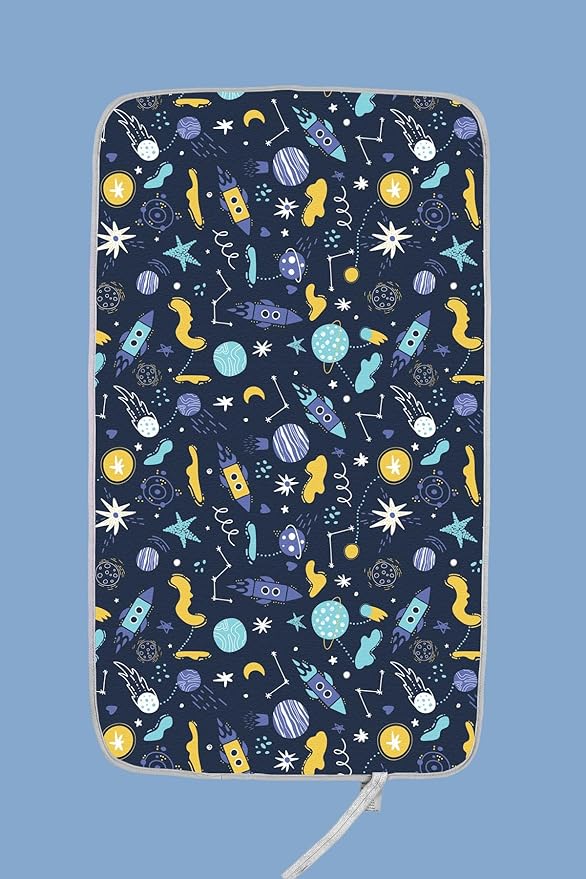 HAMUR HOME Portable Baby Changing Pad – Waterproof, Foldable & Lightweight Travel Mat – Soft & Machine Washable Diaper Changer – Compact & Durable (Space)