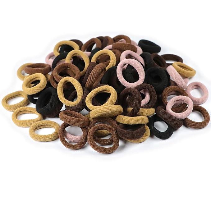 100PCS Elastic Hair Ties,Cotton Toddler Hair Ties, No Crease Baby Hair ties Ponytail Holders for Girls Kids Toddlers Infants