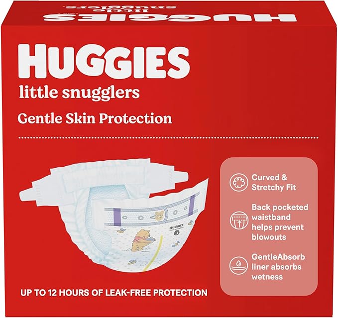 Huggies Newborn Diapers, Little Snugglers Baby Diapers, Size Preemie (up to 6 lbs), 30 Count