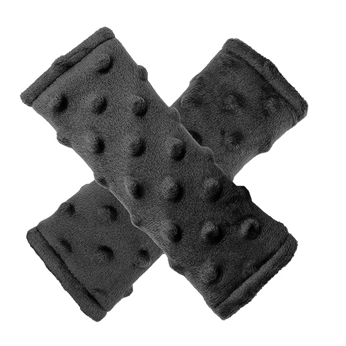 Baby Car Seat Neck Cover, Car Seat Strap Cover, Seat Belt Cushions Pads, Shoulder Strap Protectors, Reversible Pram Harness Covers in Minky, Baby Neck Pad Protector