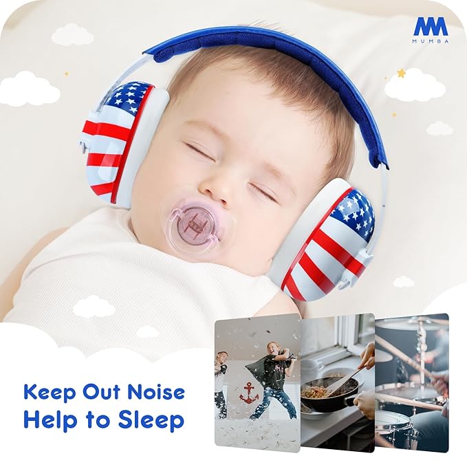 Mumba Baby Ear Protection Noise Cancelling HeadPhones for Babies and Toddlers Baby Earmuffs - Ages 3-24+ Months