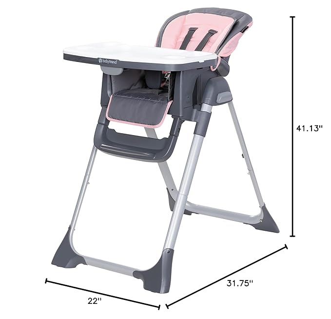 Baby Trend Sit Right 2.0 3-in-1 High Chair, Cozy Pink