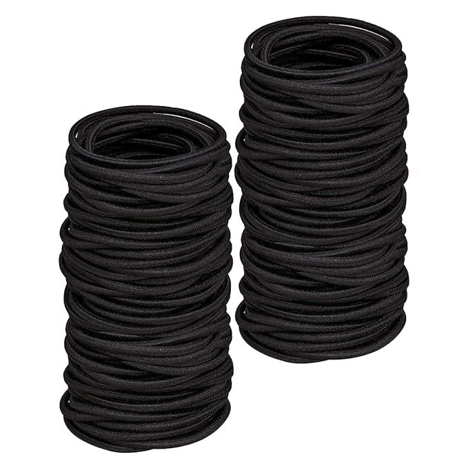 200PCS Small Hair Ties,No Crease Baby Hair Ties,Elastic Hair Ponytail Holder Hair Accessories for Baby Girls Infants Toddlers Kids,Black