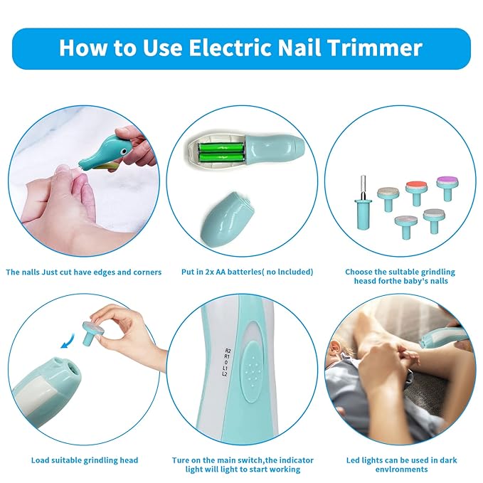 Baby Healthcare and Grooming Kit, 26 in 1 Baby Electric Nail Trimmer Set Newborn Nursery Health Care Set for Newborn Infant Toddlers Baby Boys Girls Kids Haircut Tools