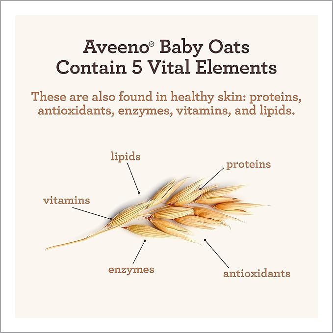 Aveeno Baby Daily Moisture Gentle Bath Wash & Shampoo with Natural Oat Extract, Hypoallergenic, Tear-Free & Paraben-Free Formula For Sensitive Hair & Skin, Lightly Scented, 33 fl. oz