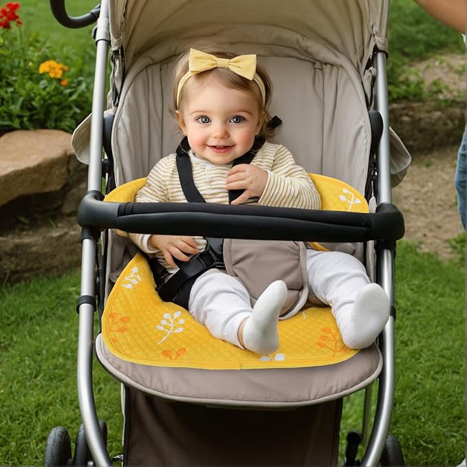 INFANZIA Dry Seat, Car Seat Protector Waterproof Carseat Liner Potty Training Toddlers, Baby and Infants, Piddle Pad for Carseats Strollers (Yellow, 1 Pack